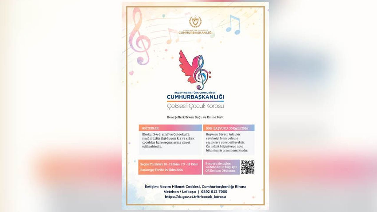 Cumhurbaşkanlığı Çoksesli Çocuk ve Gençlik Koroları için seçmeler başlıyor