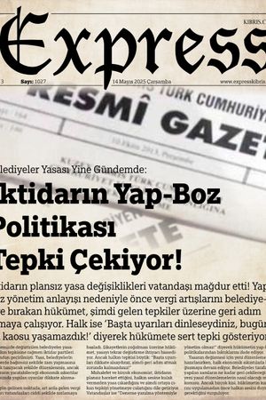 14 Mayıs 2025 KKTC- TC Gazete Manşetleri